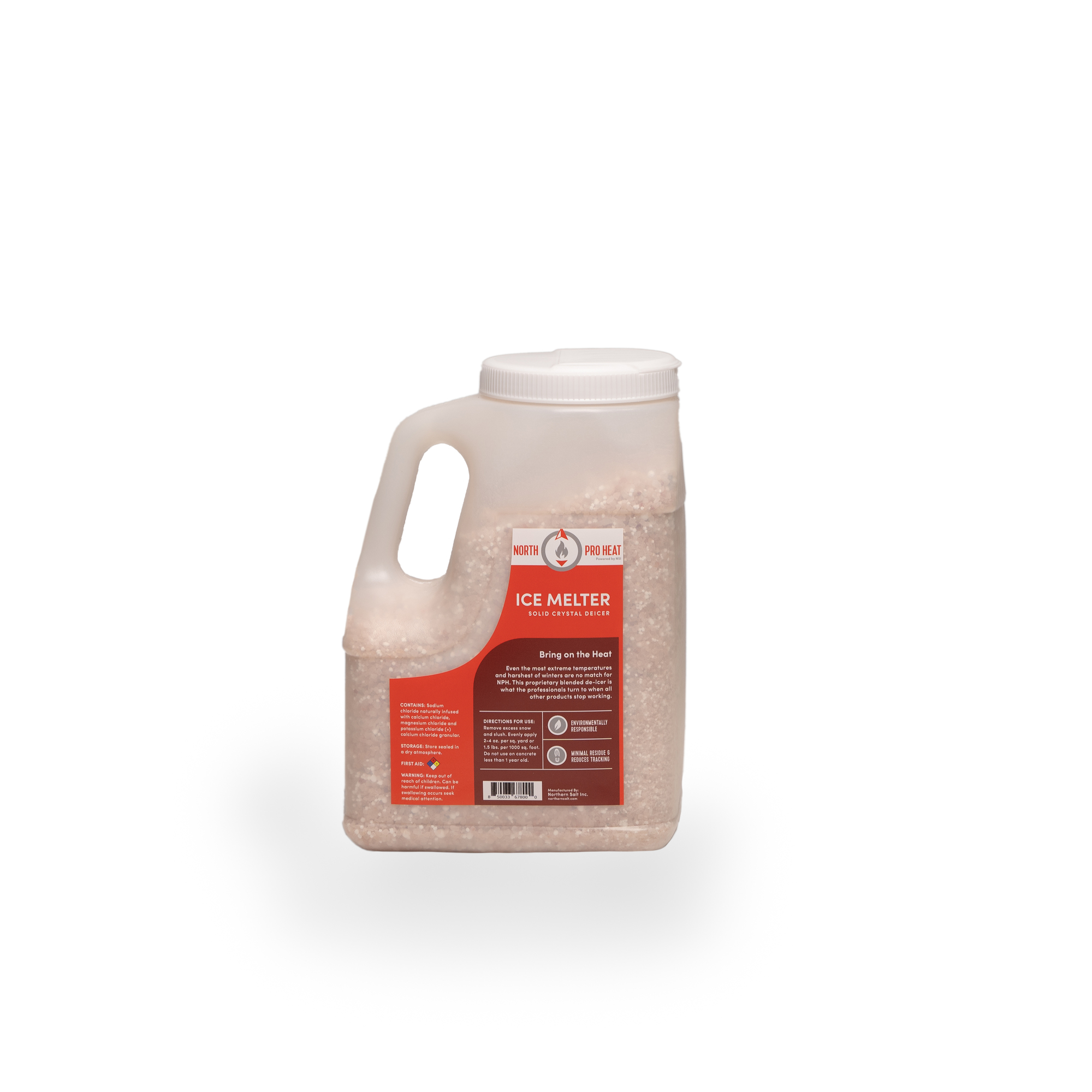 Northern Salt, North Pro Heat Ice Melt Driveway Salt 12 lb Shaker, Product Form Granules, Model# 98106628